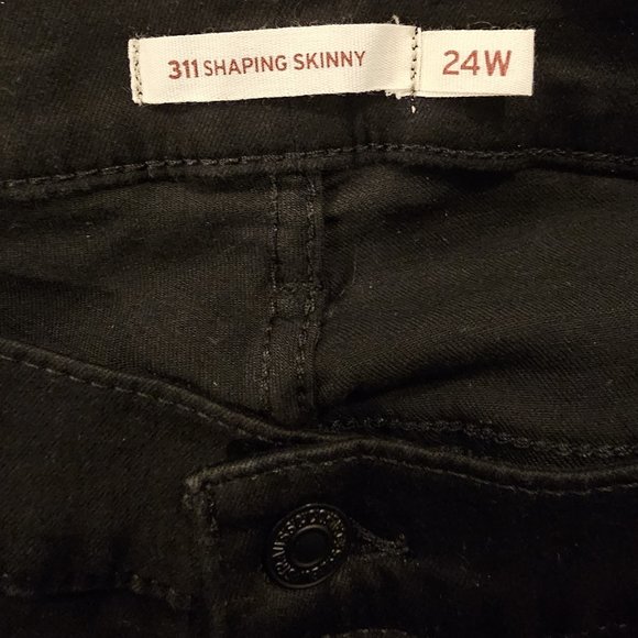 2 311 Shaping Skinny Women's Jeans 1 Black & 1 Blue‎ 24W - Picture 7 of 7